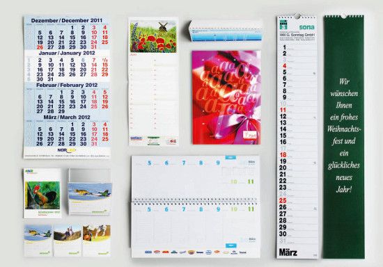 Druckerei für Kalender