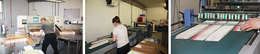 Weiterverarbeitung in der Druckerei Rosebrock in Sottrum
